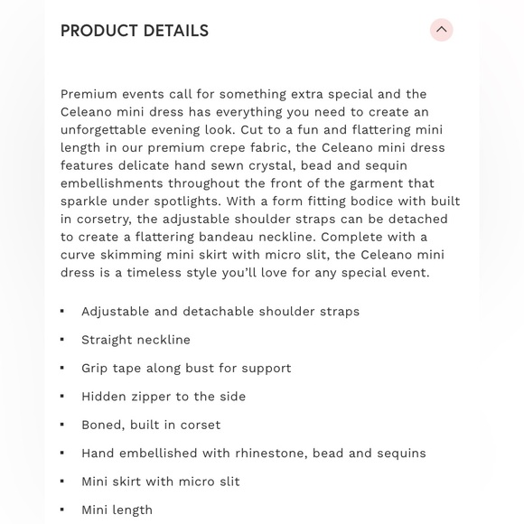 NWT Oh Polly CELEANO Hand Embellished Pink Mini Dress in Blush Size US 2 - Picture 10 of 10